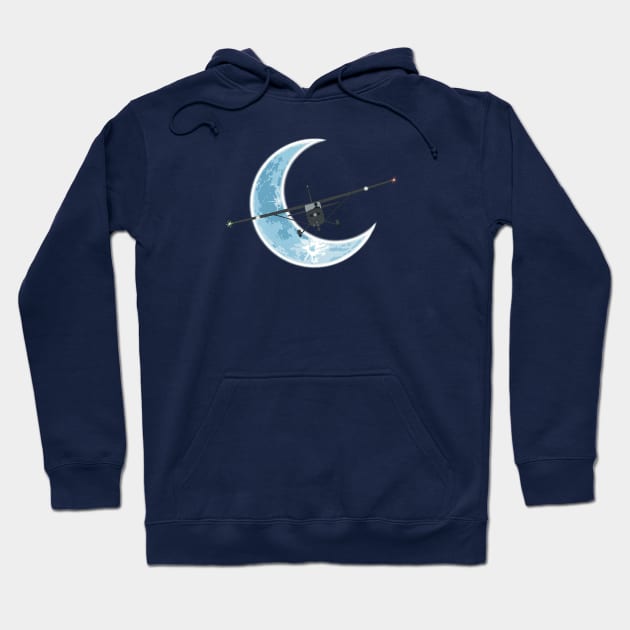 Cessna 172 Moon Hoodie by Kassi Skye